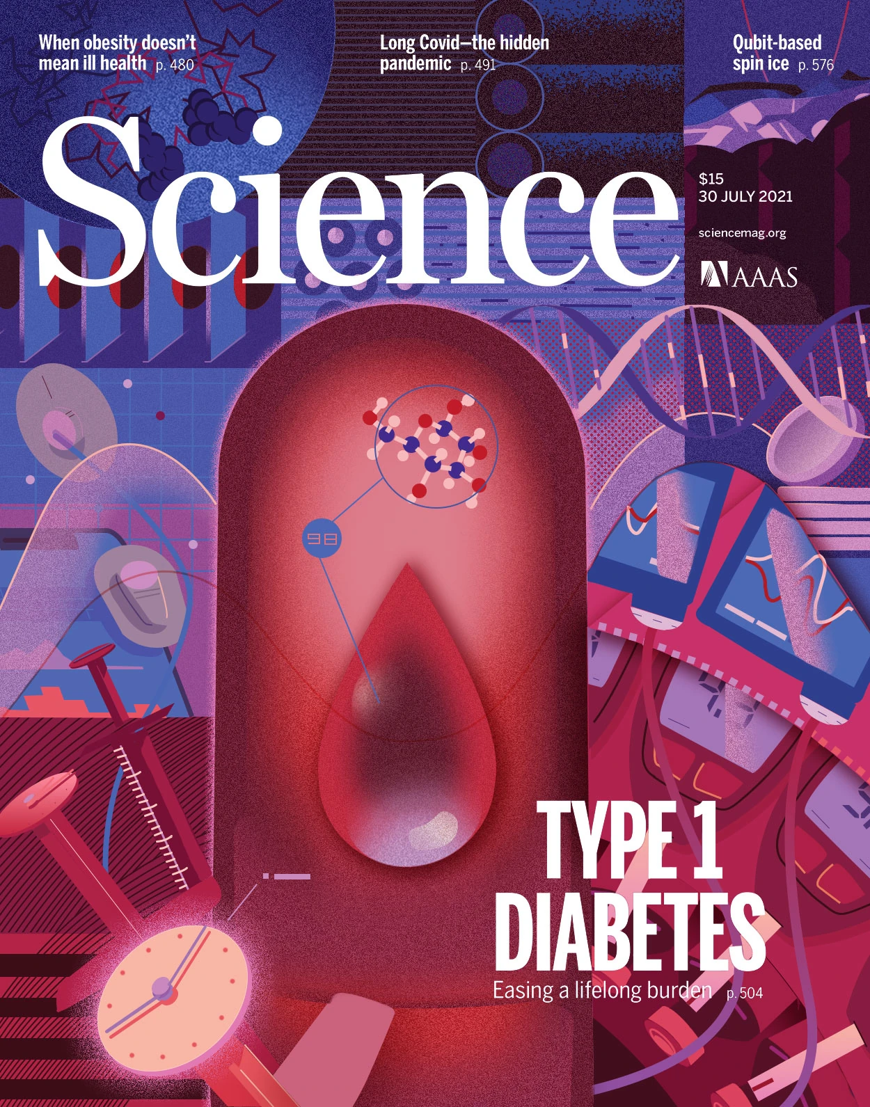 Blood and medical illustration journal cover