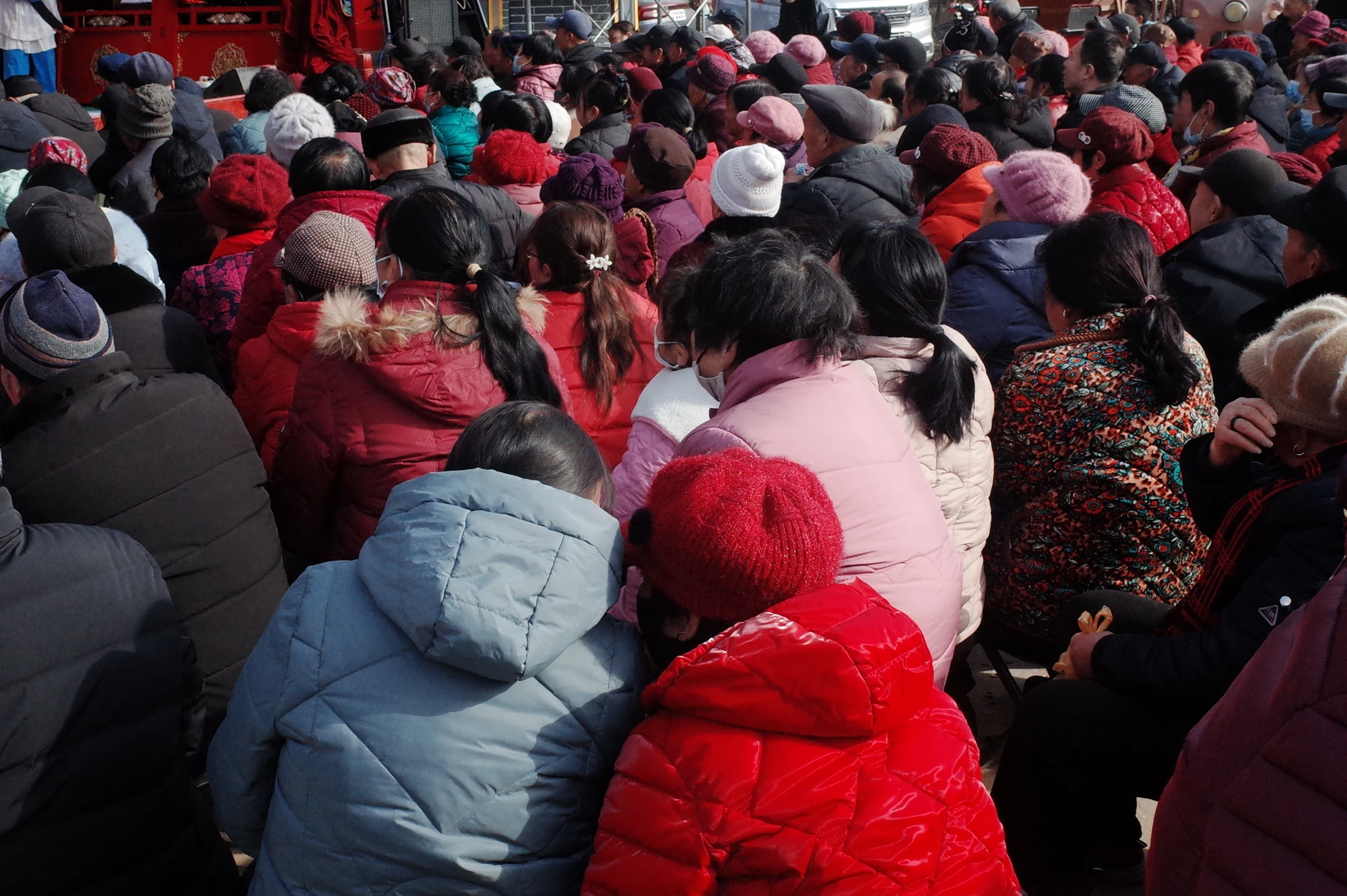 Crowd gathered at a festival